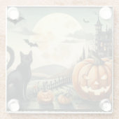 Halloween/Herfst/Herfst/pompoen/poes Glazen Onderzetter (Achterkant)