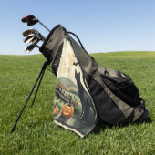 Halloween/Herfst/Herfst/pompoen/poes Golfhanddoek (Groen)