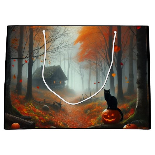 Halloween/Herfst/Herfst/pompoen/poes Groot Cadeauzakje (Voorkant)