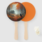 Halloween/Herfst/Herfst/pompoen/poes Handwaaier (Voorkant en achterkant)