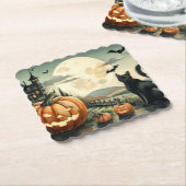 Halloween/Herfst/Herfst/pompoen/poes Kartonnen Onderzetters (Gebogen)