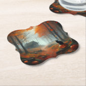 Halloween/Herfst/Herfst/pompoen/poes Kartonnen Onderzetters (Gekanteld)