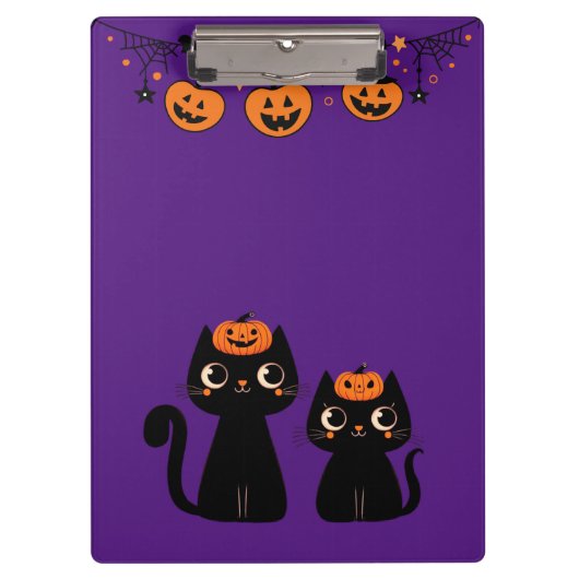 Halloween/Herfst/Herfst/pompoen/poes Klembord (Voorkant)