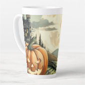 Halloween/Herfst/Herfst/pompoen/poes Latte Mok (Linkerhoek)