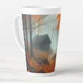 Halloween/Herfst/Herfst/pompoen/poes Latte Mok (Linkerhoek)