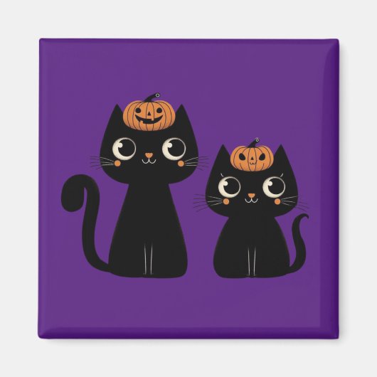 Halloween/Herfst/Herfst/pompoen/poes Magneet (Voorkant)