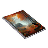 Halloween/Herfst/Herfst/pompoen/poes Notitieboek (Rechterzijde)