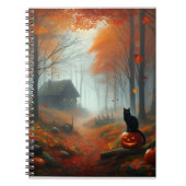 Halloween/Herfst/Herfst/pompoen/poes Notitieboek (Voorkant)
