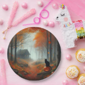 Halloween/Herfst/Herfst/pompoen/poes Papieren Bordje (Feest)