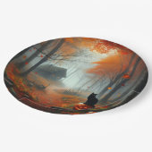 Halloween/Herfst/Herfst/pompoen/poes Papieren Bordje (Gekanteld)