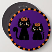 Halloween/Herfst/Herfst/pompoen/poes Ronde Button 6,0 Cm (Voorkant /achterkant)