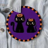 Halloween/Herfst/Herfst/pompoen/poes Ronde Button 6,0 Cm (In situ)