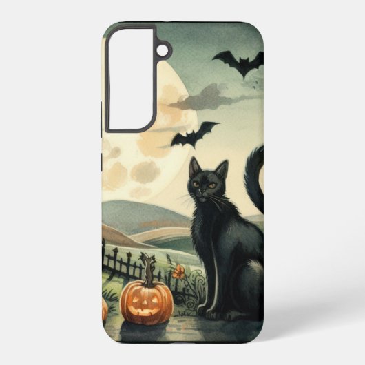 Halloween/Herfst/Herfst/pompoen/poes Samsung Galaxy Hoesje (Achterkant)
