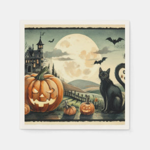 Halloween/Herfst/Herfst/pompoen/poes Servet