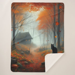 Halloween/Herfst/Herfst/pompoen/poes Sherpa Deken