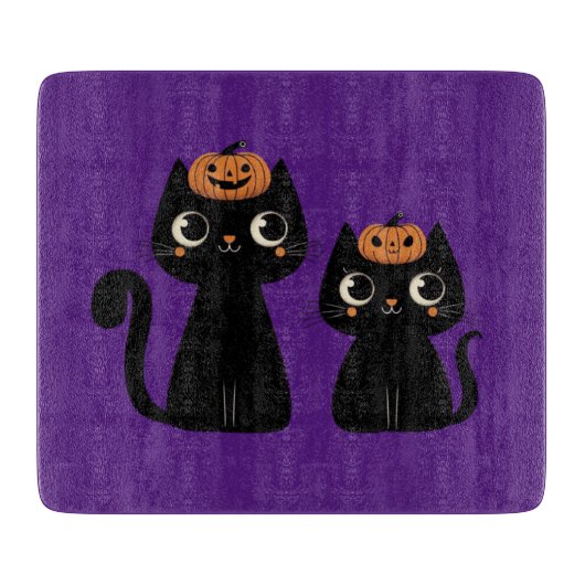 Halloween/Herfst/Herfst/pompoen/poes Snijplank (Voorkant)