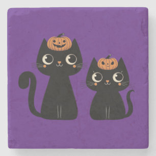 Halloween/Herfst/Herfst/pompoen/poes Stenen Onderzetter