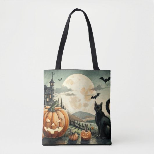 Halloween/Herfst/Herfst/pompoen/poes Tote Bag (Voorkant)