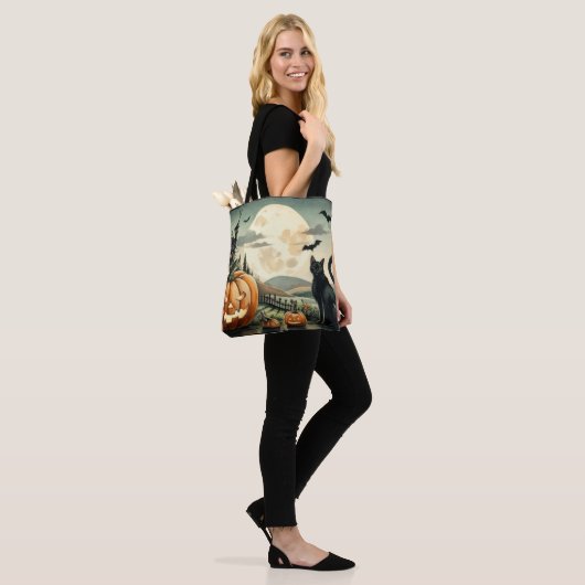 Halloween/Herfst/Herfst/pompoen/poes Tote Bag (Op model)