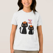 Halloween/Herfst/Herfst/pompoen/poes Tri-Blend Shirt (Voorkant)