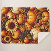 Halloween/Herfst/Herfst/pompoen Sherpa Deken (Voorkant (horizontaal))
