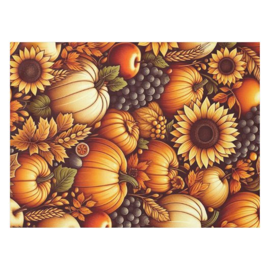 Halloween/Herfst/Herfst/pompoen Tafelkleed (Voorkant (Horizontaal))