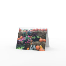 Halloween Herfst Herfst Pompoenen Notitiekaart