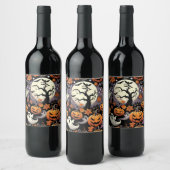 Halloween/Herfst/Herfst Wijn Etiket (Flessen)