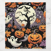 Halloween/Herfst/Herfst Wijn Etiket (Enkel label)