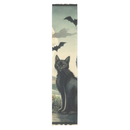 Halloween/herfst/kat Korte Tafelloper (Voorkant)