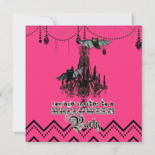 Halloween Herfst Kroonluchter Bat Chevron Zig Zag Kaart