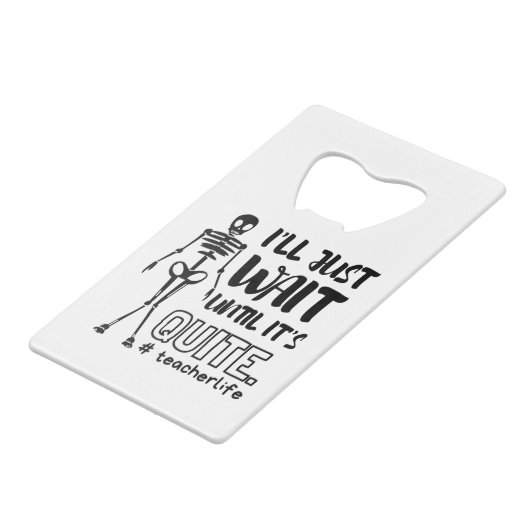 Halloween Herfst leraar leraar leraar Creditkaart Flessenopener (Voorkant Gekanteld)