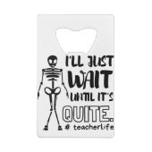 Halloween Herfst leraar leraar leraar Creditkaart Flessenopener (Achterkant)