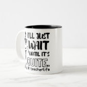 Halloween Herfst leraar leraar leraar Tweekleurige Koffiemok (Voorkant links)