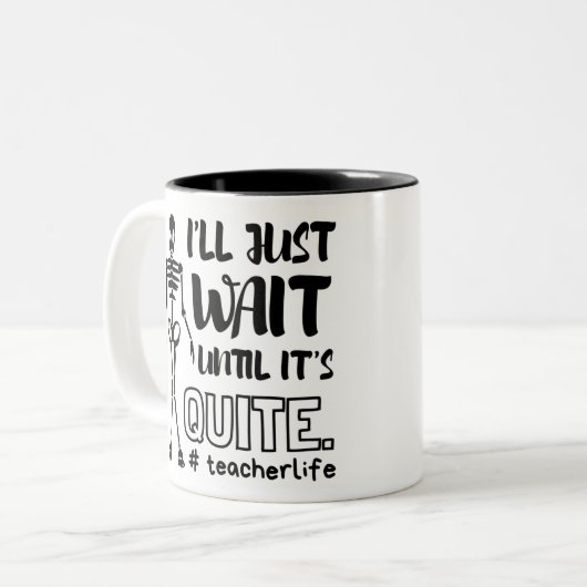 Halloween Herfst leraar leraar leraar Tweekleurige Koffiemok (Voorkant links)