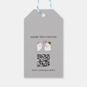 Halloween Herfst Little Boo Baby shower QR-code Cadeaulabel (Achterkant)