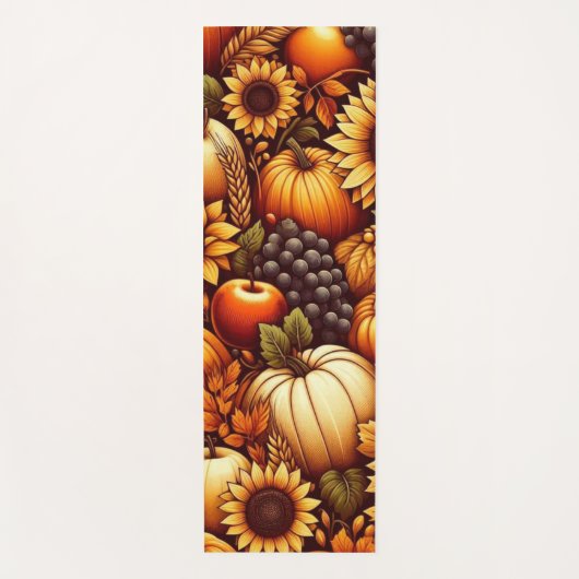 Halloween/Herfst/Najaar/pompoen Yogamat (Voorkant)