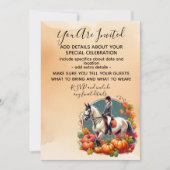 Halloween Herfst Paardensport Kaart (Voorkant)