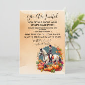 Halloween Herfst Paardensport Kaart (Staand voorkant)