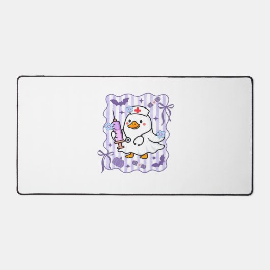 Halloween Herfst Paarse Coquette Goose Nurse Aesth Bureaumat (Voorkant)