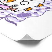 Halloween Herfst Paarse Coquette Goose Nurse Aesth Poster (Hoek)