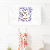 Halloween Herfst Paarse Coquette Goose Nurse Aesth Spandoek (Insitu)