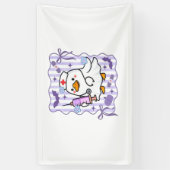 Halloween Herfst Paarse Coquette Goose Nurse Aesth Spandoek (Verticaal)