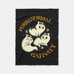 Halloween Herfst plezier Schattigee purranormale a Fleece Deken