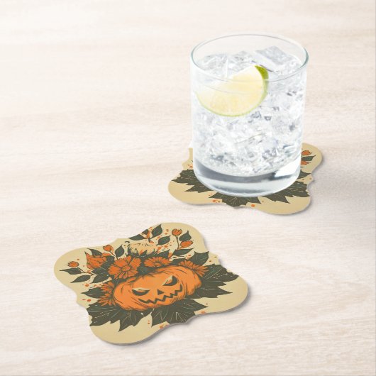 /Halloween/Herfst/pompoen Kartonnen Onderzetters (Insitu)