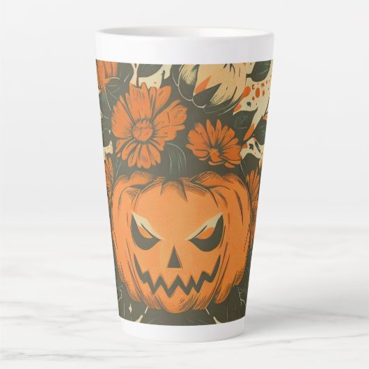 /Halloween/Herfst/pompoen Latte Mok (Voorkant)