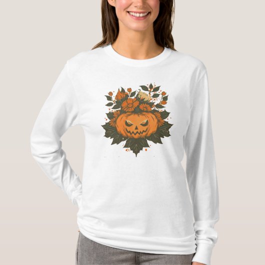 /Halloween/Herfst/pompoen T-shirt (Voorkant)