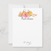 Halloween Herfst Pompoenen Aquarel Schilderen Notitiekaartje (Voorkant)