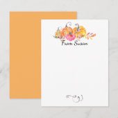 Halloween Herfst Pompoenen Aquarel Schilderen Notitiekaartje (Voorkant / Achterkant)