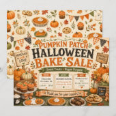 Halloween Herfst Pompoenveld Bakverkoop Kaart (Voorkant / Achterkant)